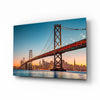 San Francisco Oakland Bay Bridge Glass Wall Art by Insigneart USA