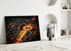 France Night Cityscape Glass Wall Art by Insigneart USA