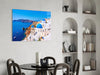 Santorini Glass Wall Art by Insigneart USA