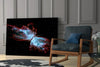 Space Red Glass Wall Art by Insigneart USA