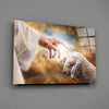 God'S Hand And The Sheep Glass Wall Art by Insigneart USA