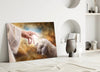 God'S Hand And The Sheep Glass Wall Art by Insigneart USA