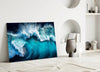 Waves Glass Wall Art by Insigneart USA