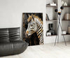 Zebra Glass Wall Art by Insigneart USA