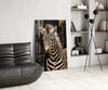 Zebra Glass Wall Art by Insigneart USA