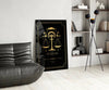 Libra Zodiac Sign Glass Wall Art by Insigneart USA
