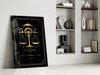Libra Zodiac Sign Glass Wall Art by Insigneart USA