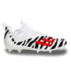 "Zebra" Adidas Adizero 11.0 Football Cleats by Stadium Custom Kicks