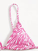 Zebra Print Push Up Bikini New Arrival Padded Bra Low Waist Swimsuit Female Swimwear Women Women's Ruffle Triangle Bikini Frill Printed String Tie Side Two Piece Set Swimsuit by Stevvex