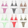 Zebra Print Push Up Bikini New Arrival Padded Bra Low Waist Swimsuit Female Swimwear Women Women's Ruffle Triangle Bikini Frill Printed String Tie Side Two Piece Set Swimsuit by Stevvex